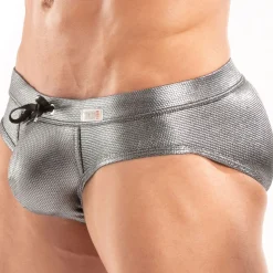 Slip de Bain Métal Argent