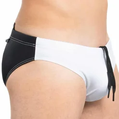 Slip de Bain Original Stage Blanc - Noir