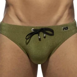 Slip de Bain Piqué Kaki