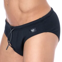 Slip de Bain Satin Label Marine