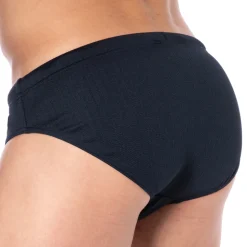 Slip de Bain Satin Label Marine