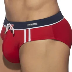 Slip de Bain Sport Detail Binding Rouge