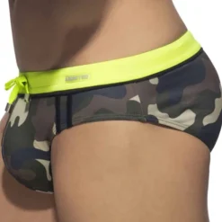 Slip de Bain Sport Detail Binding Camouflage