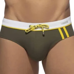 Slip de Bain Sport Detail Binding Kaki