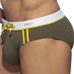 Slip de Bain Sport Detail Binding Kaki