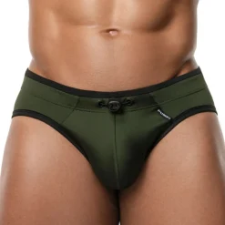 Slip de Bain Tropic Water Kaki