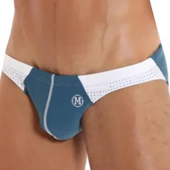 Slip de Bain Umbra Bleu - Blanc