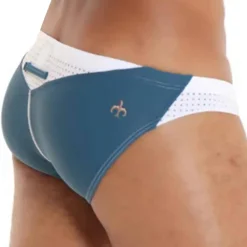 Slip de Bain Umbra Bleu - Blanc