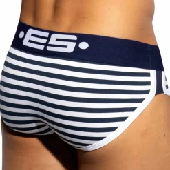 Slip Double Side Coton Marinière