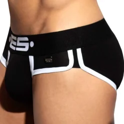 Slip Double Side Coton Noir - Blanc