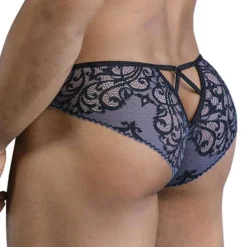 Slip en Dentelle Bleu Marine