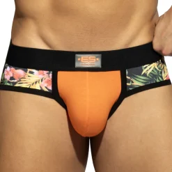 Slip Flowery Panel Orange