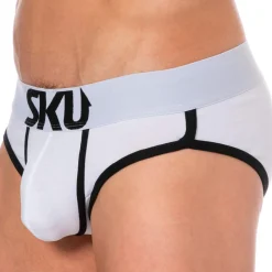 Slip Logo Coton Blanc