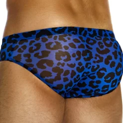 Slip Léopard Bleu