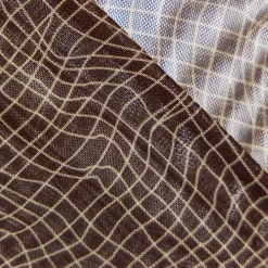 Slip Low Cut Abstract Résille Marron