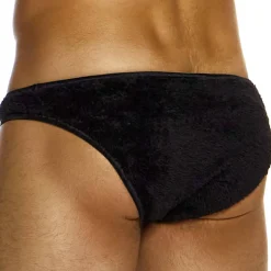 Slip Low Cut Fourrure Noir