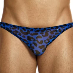 Slip Low Cut Léopard Bleu