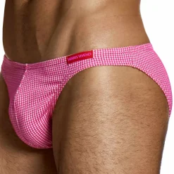 Slip Low Cut Pied de Coq Fuchsia