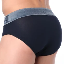 Slip Megalogo Coton Bleu Marine