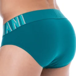 Slip Megalogo Coton Bleu Paon