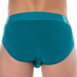 Slip Megalogo Coton Bleu Paon