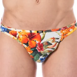 Slip Microfibre Tropical Summer Blanc