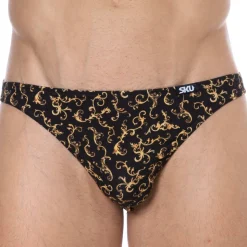Slip Mini Coton Baroque Noir