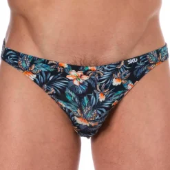 Slip Mini Coton Floral Bleu Marine