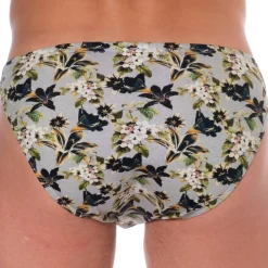Slip Mini Coton Floral Gris