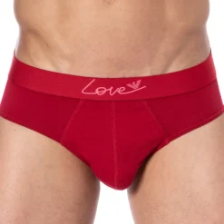 Slip Saint-Valentin Uni Rouge