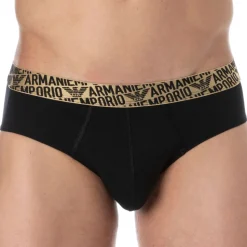 Slip Shiny Logoband Coton Noir
