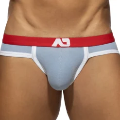 Slip Sport Jeans Piqué Bleu