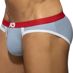 Slip Sport Jeans Piqué Bleu