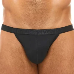 Slip Tanga Antibactérien Noir