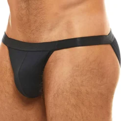 Slip Tanga Antibactérien Noir