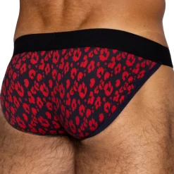Slip Tanga Coton Léopard