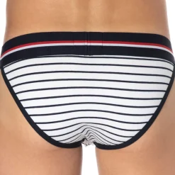 Slip Tanga First Coton Marinière