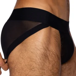 Slip Tanga Power Lift Mesh Noir