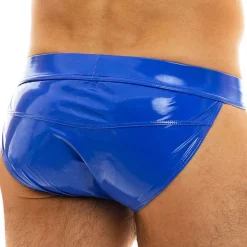 Slip Tanga Viral Vinyle Bleu Roi