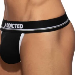 String Basic Colors Coton Noir - Blanc