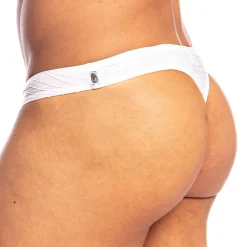 String Bikini Plissé Blanc