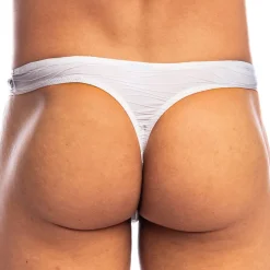 String Bikini Plissé Blanc