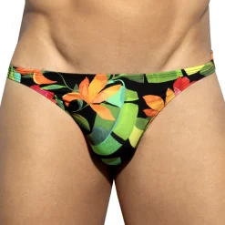 String Bold Flowers Noir