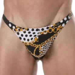 String de Bain Baroque Noir