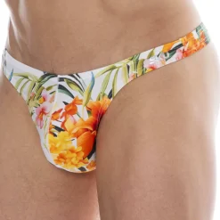 String de Bain Tropical Summer Blanc