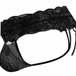 String Dentelle à Lacets Noir