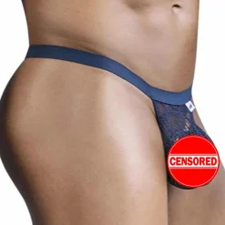 String Dentelle Bleu Marine