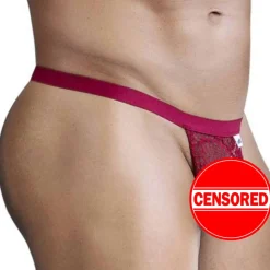 String Dentelle Bordeaux