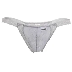 String Double Dentelle Gris