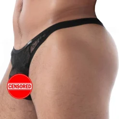 String en Dentelle Fluide Noir